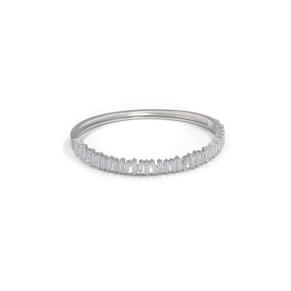 2 Carat Diamond Crystalline Baguette Bangle - Image 4