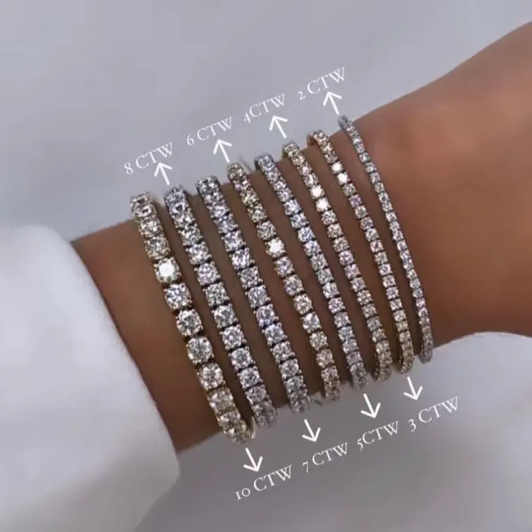 4 Carat Straight Line Tennis Bracelet - Image 3