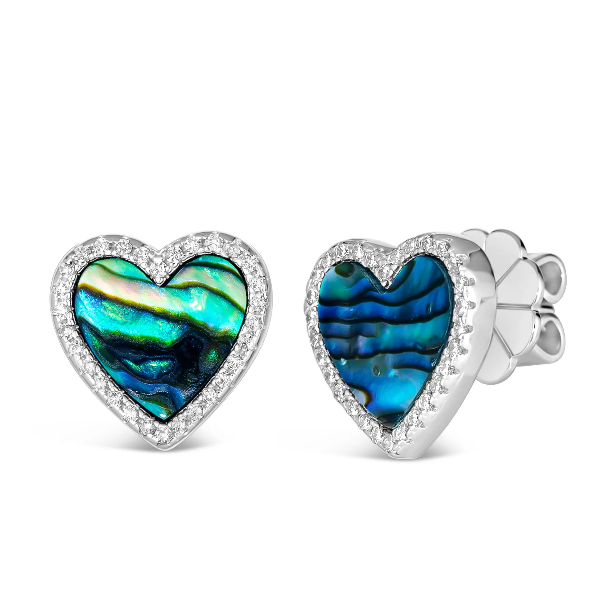 Abalone Heart Shaped Earrings - Image 3