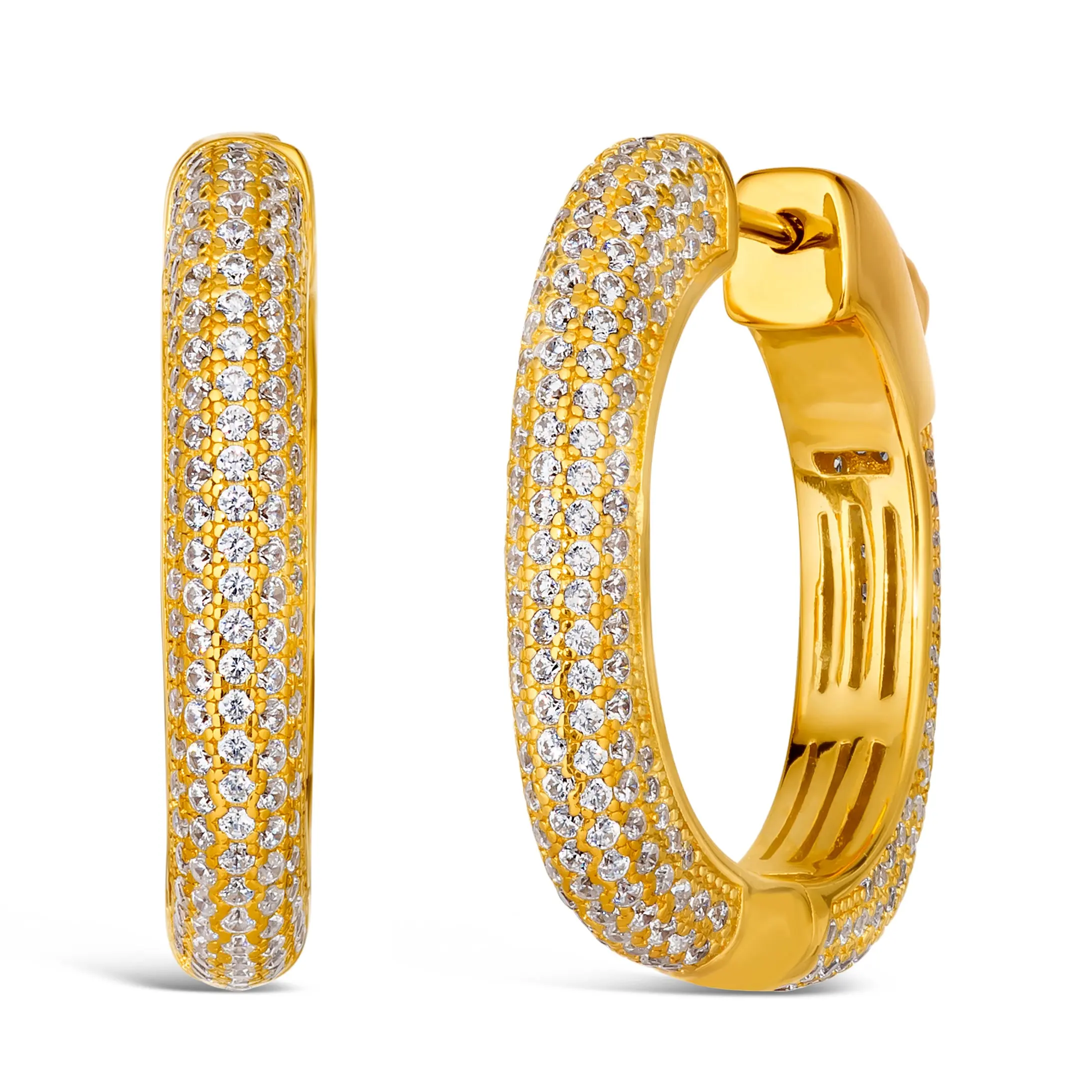 Amore Pave Hoop Earrings - Image 4