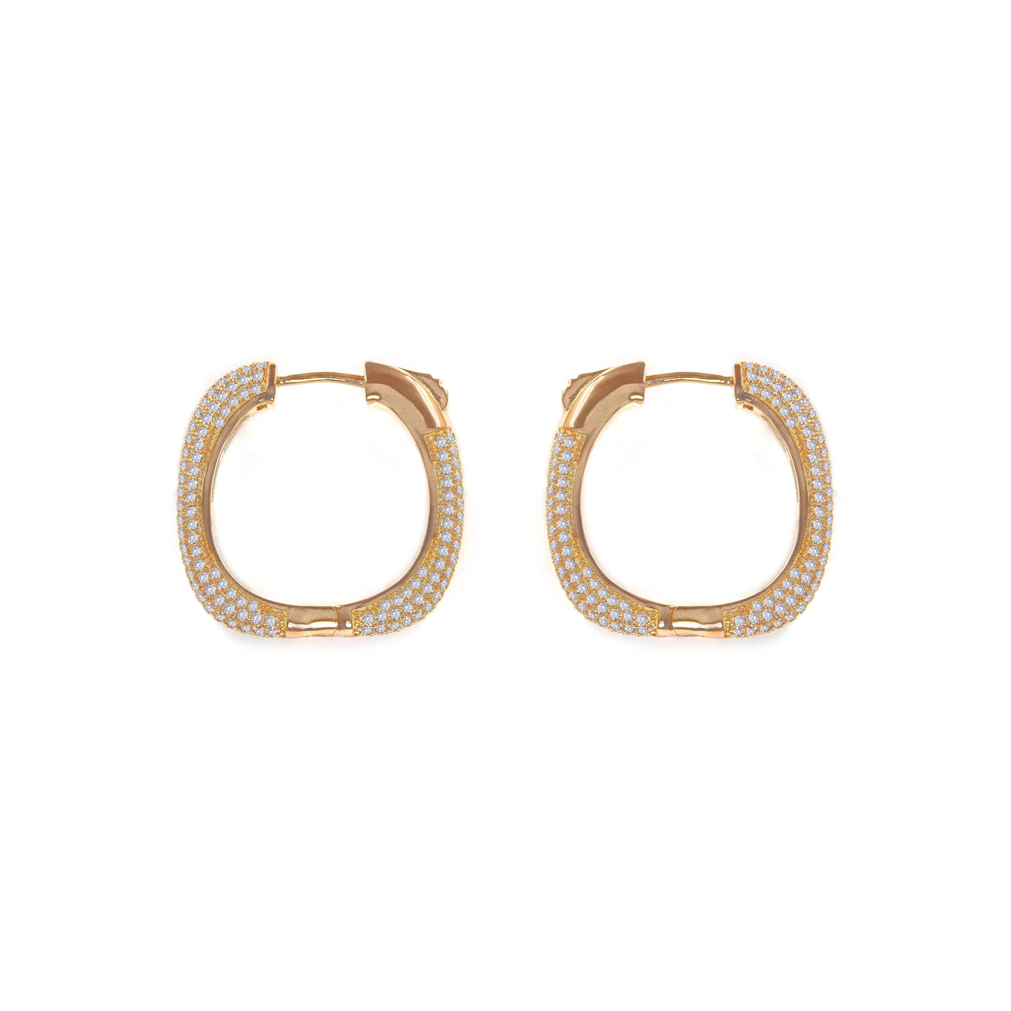 Amore Pave Hoop Earrings - Image 5