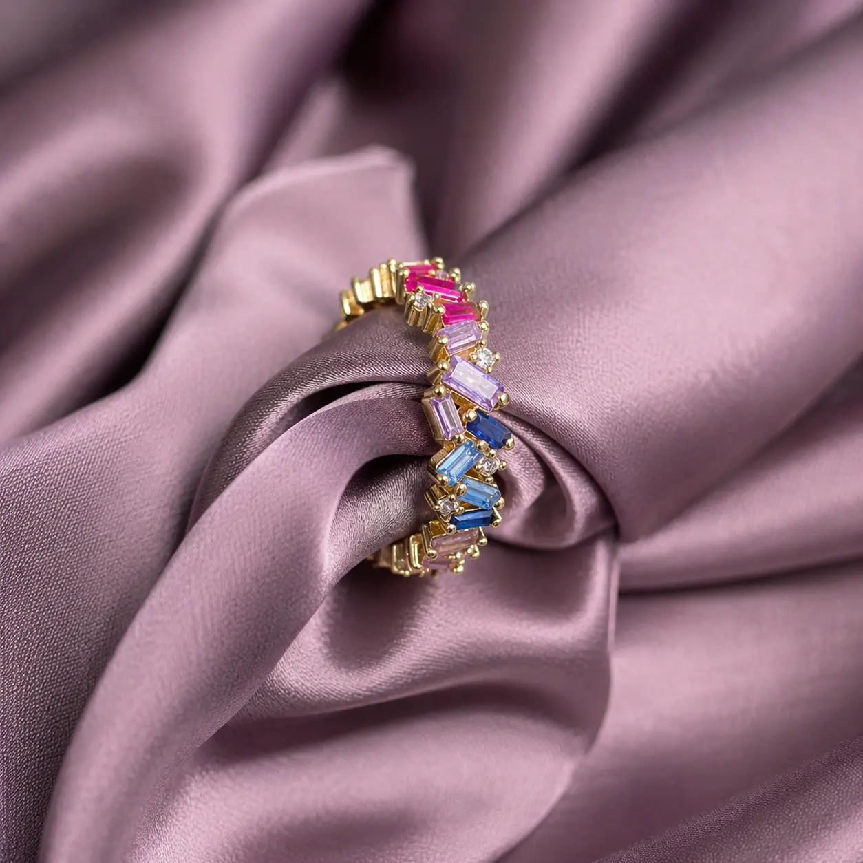 Confetti Baguette Eternity Ring - Image 5