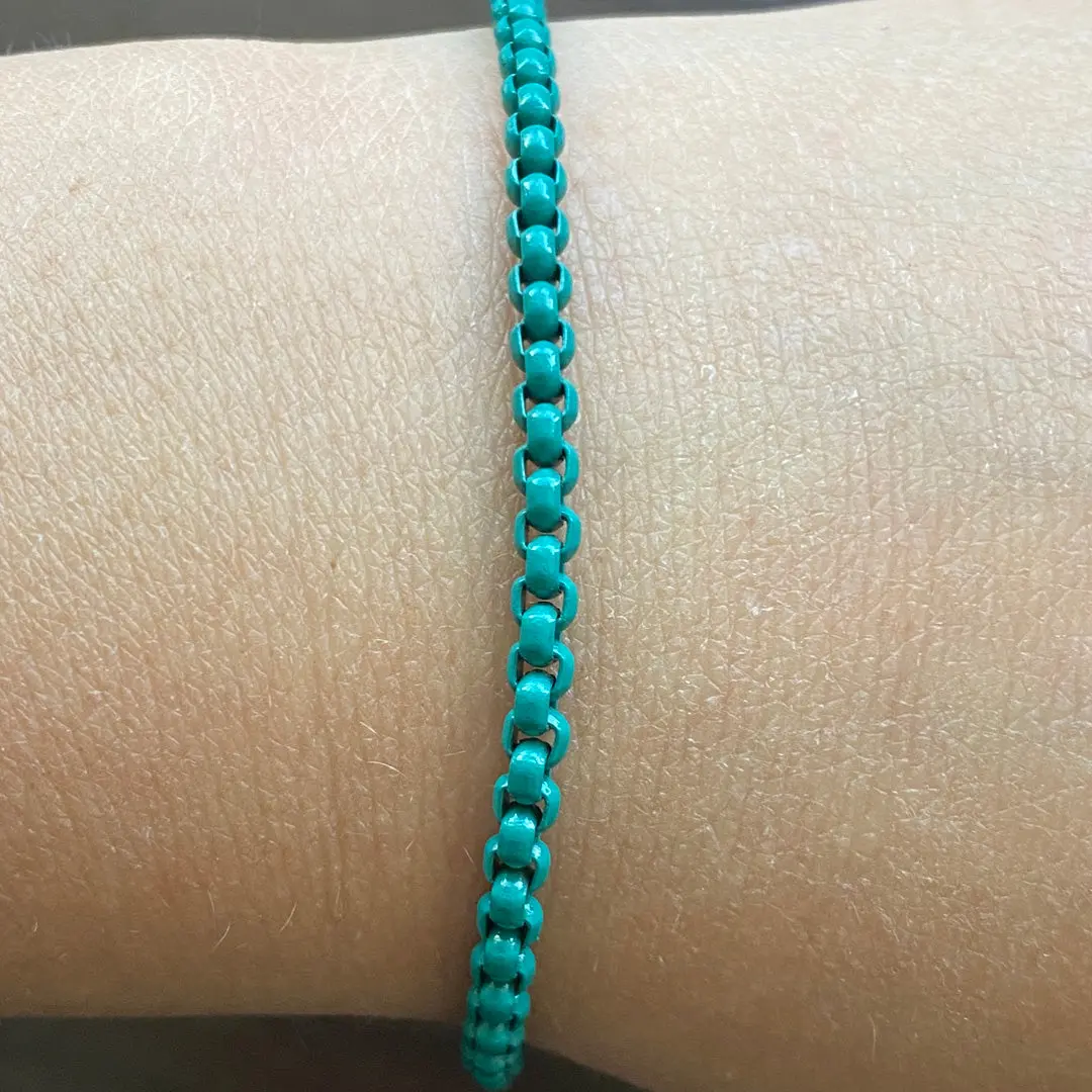 Enamel Link Chain Bracelet - Image 10