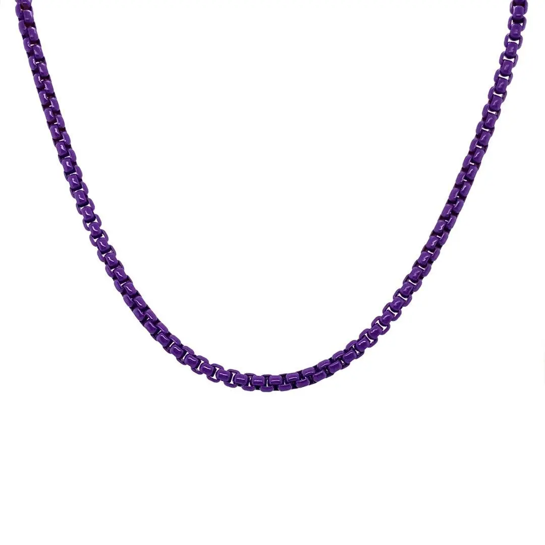 Enamel Link Chain Necklace - Image 17