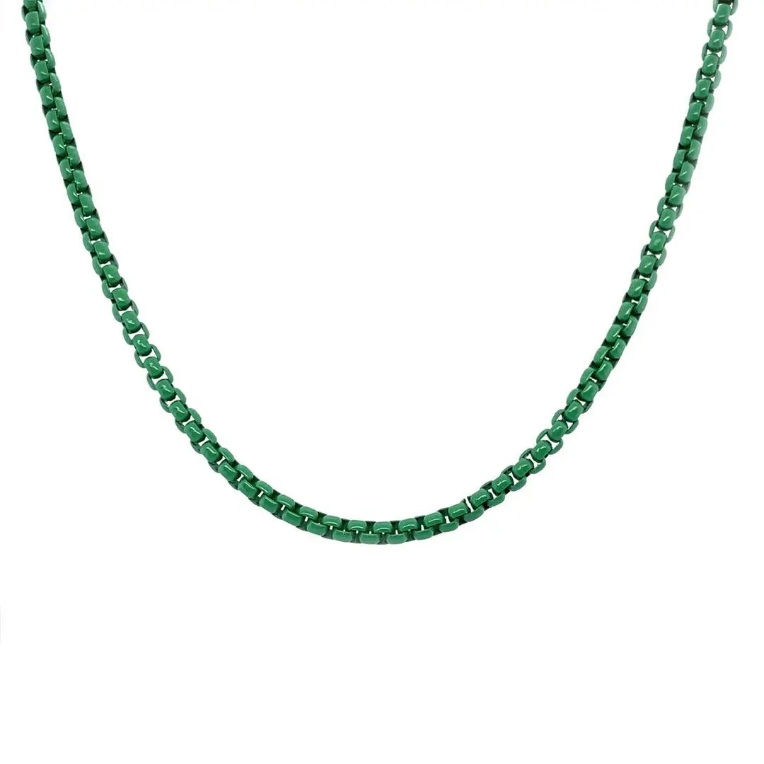 Enamel Link Chain Necklace - Image 23