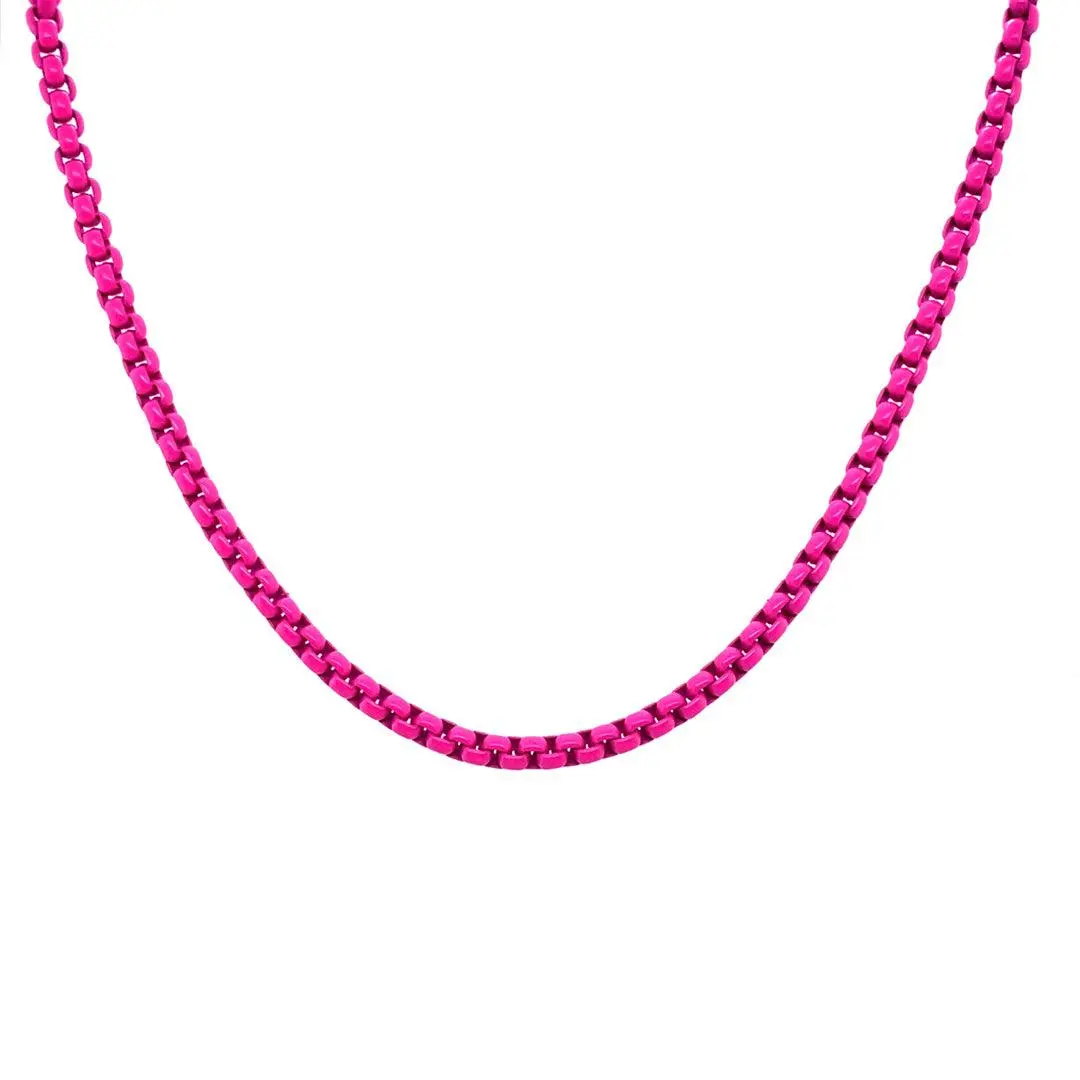 Enamel Link Chain Necklace - Image 25