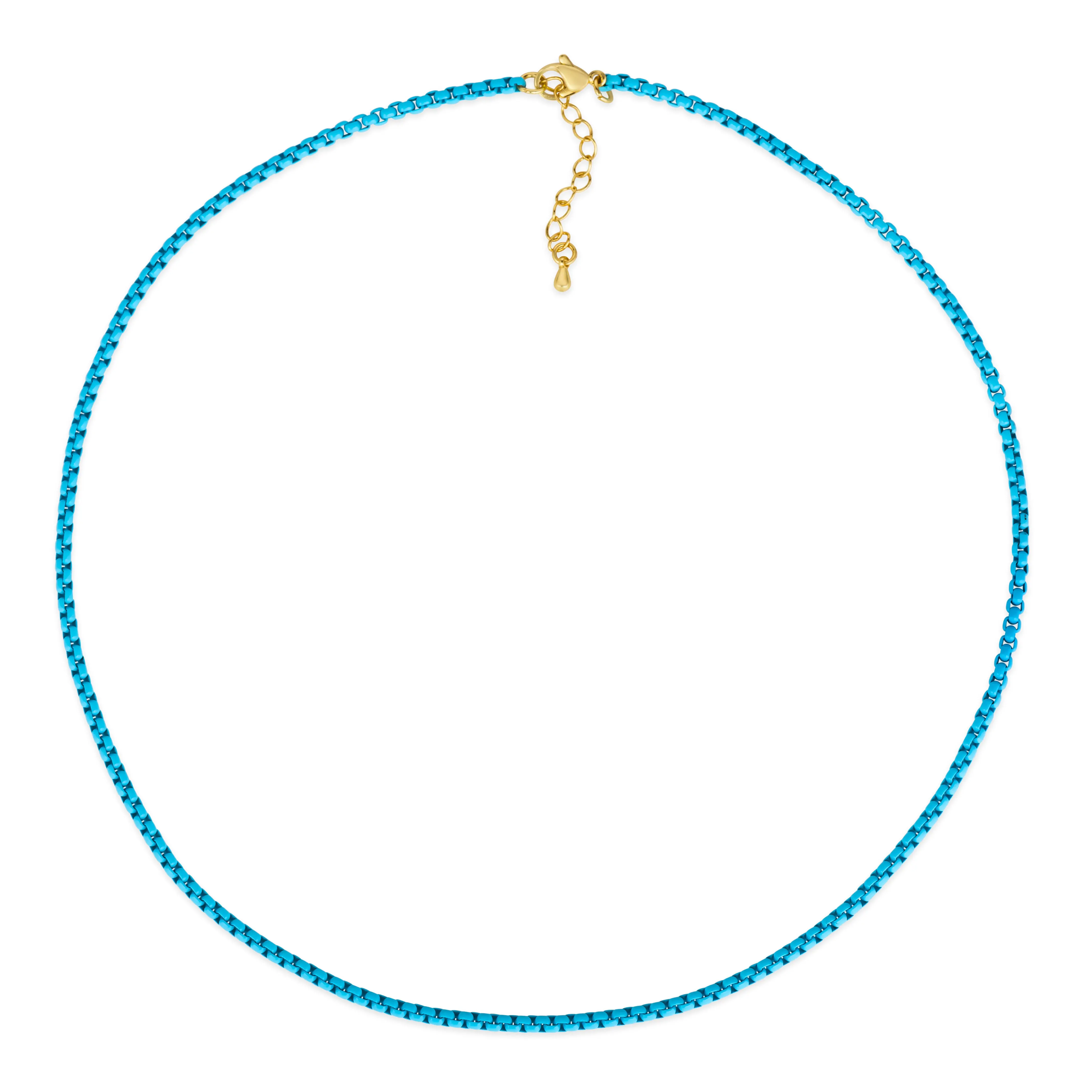 Enamel Link Chain Necklace - Image 4