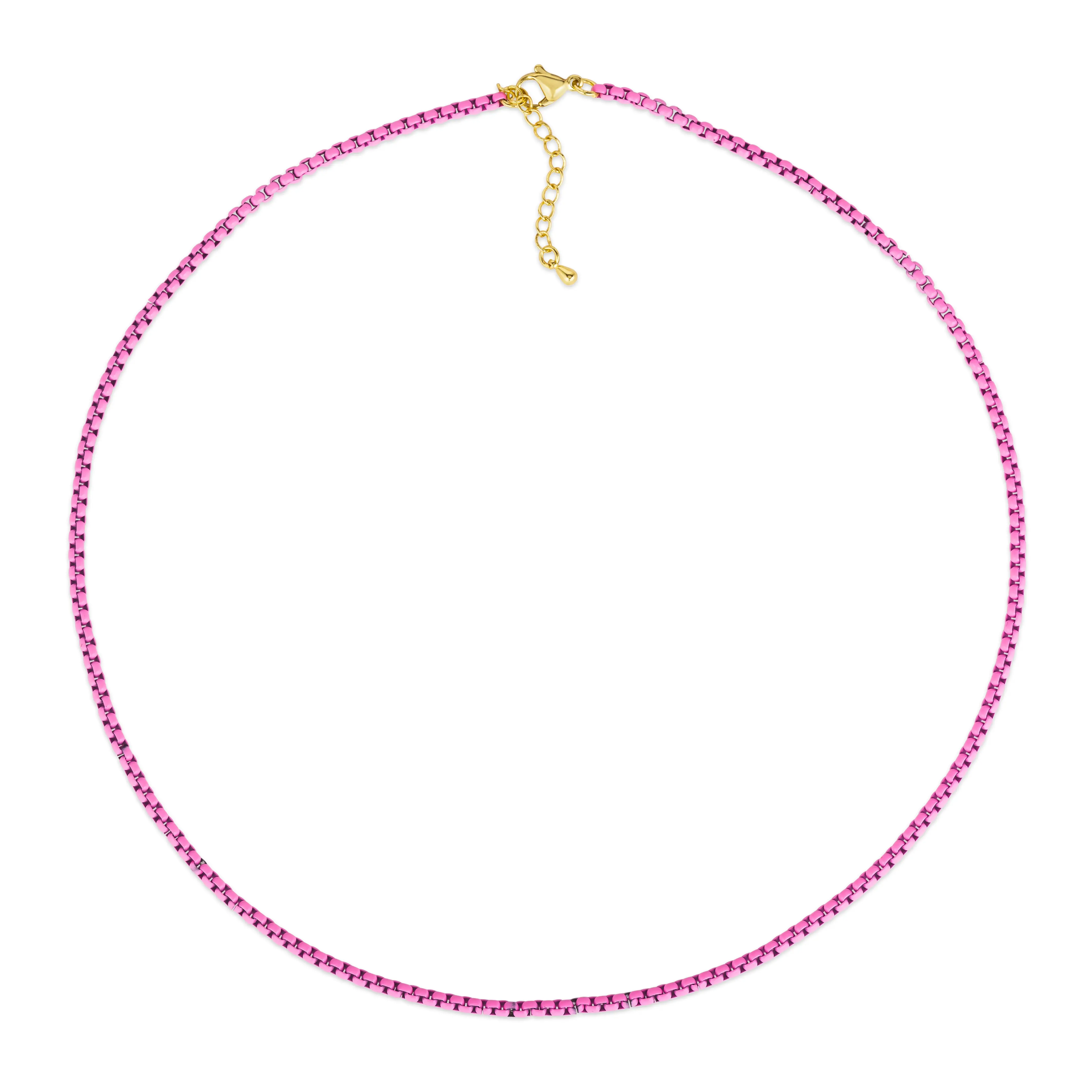 Enamel Link Chain Necklace - Image 6