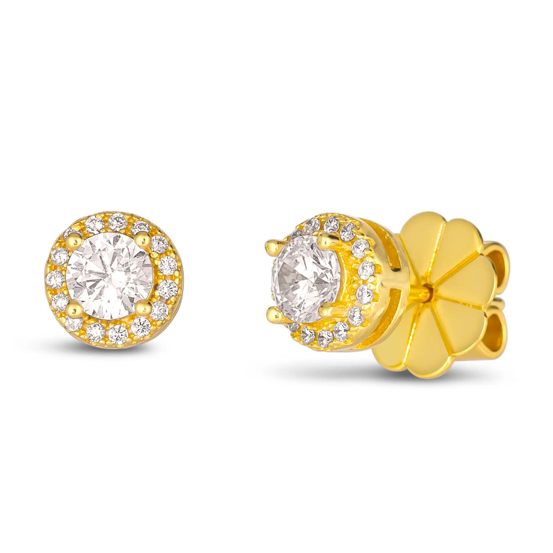 Hello, Halo 1 Carat Diamond Crystalline Mini Studs - Image 3