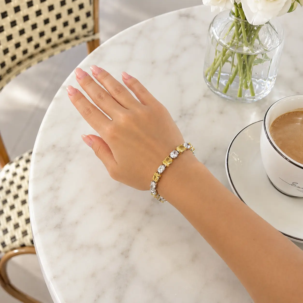 Lizette Canary Yellow Tennis Bracelet - Image 4