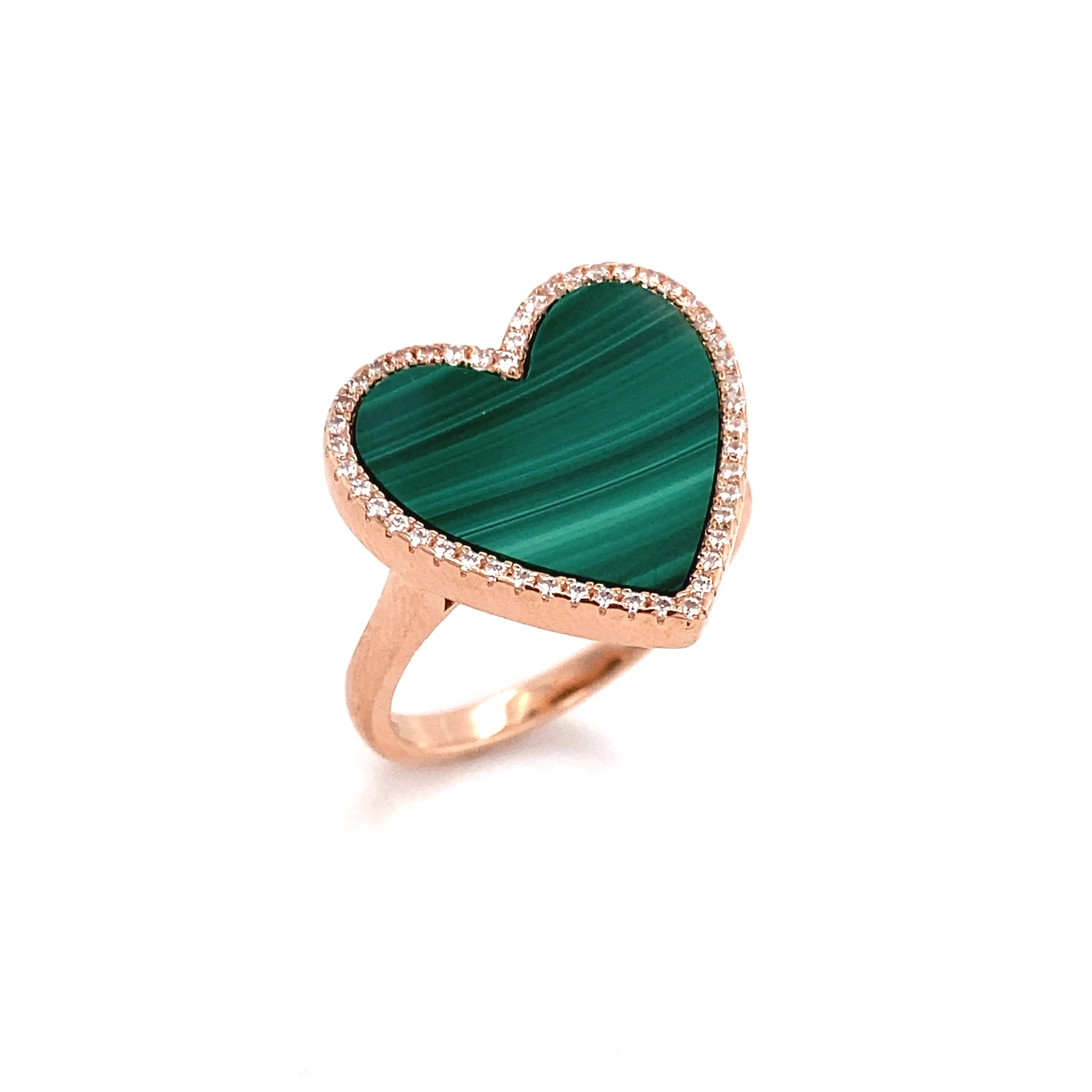 Malachite Heart Shaped Ring - Image 4