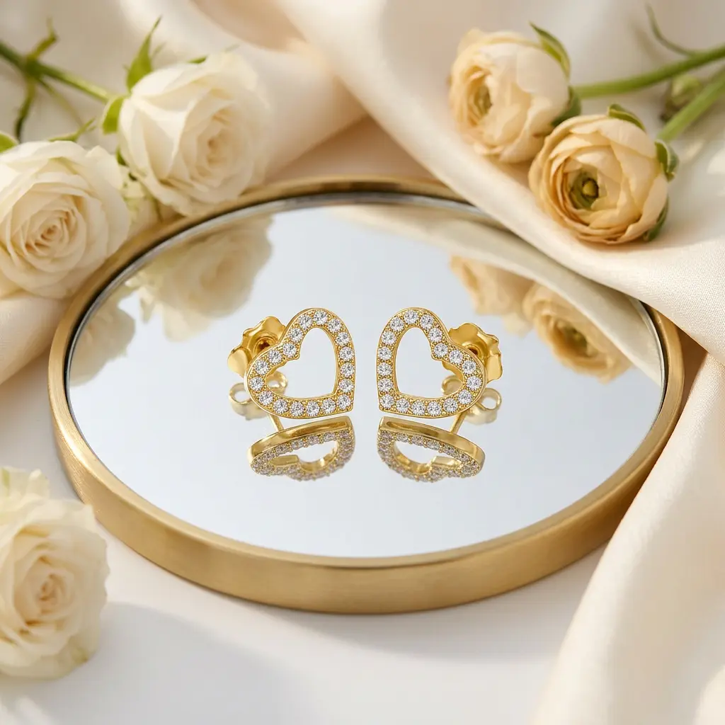 Siena Heart Studs by AZ Essentials - Image 6
