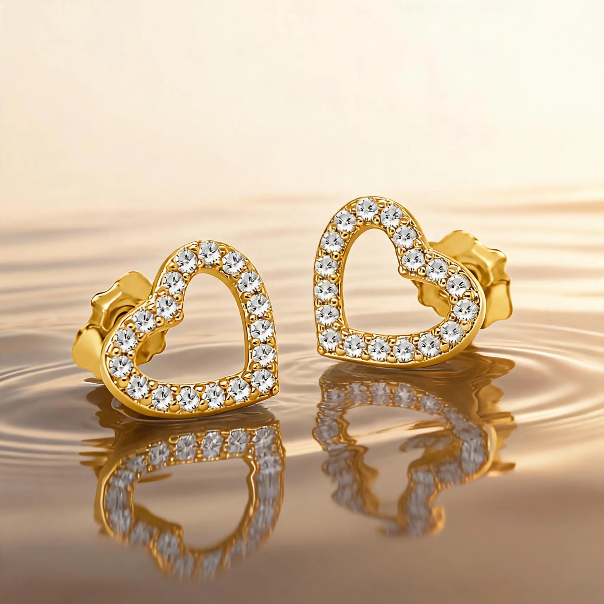 Siena Heart Studs by AZ Essentials - Image 8