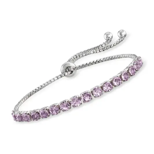 Signature Adjustable Bolo Bracelet in Amethyst - Image 4