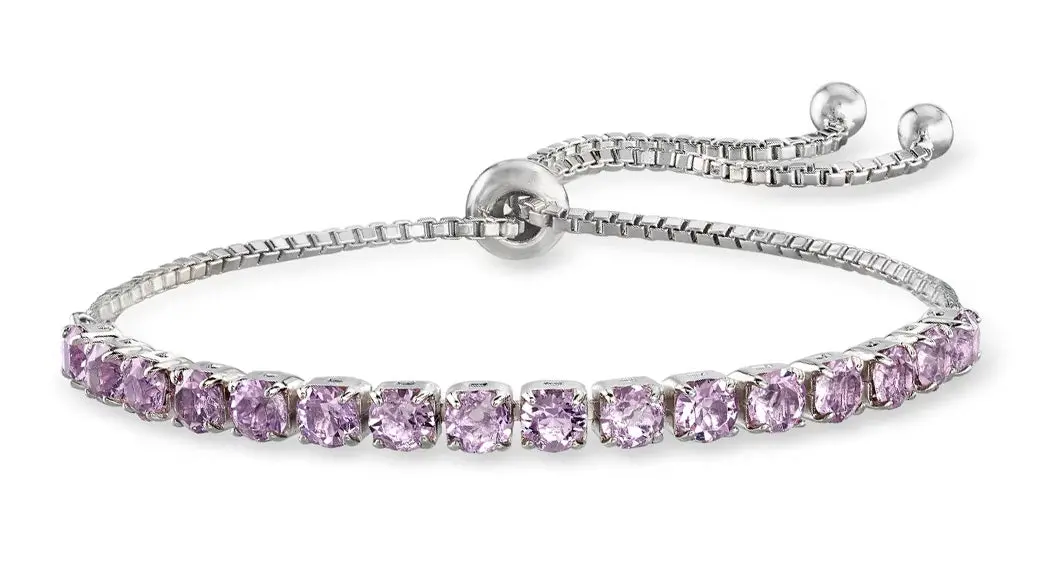 Signature Adjustable Bolo Bracelet in Amethyst - Image 5