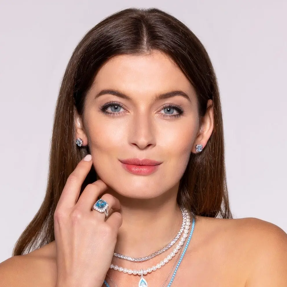 Solesta Earrings in Aquamarine - Image 3