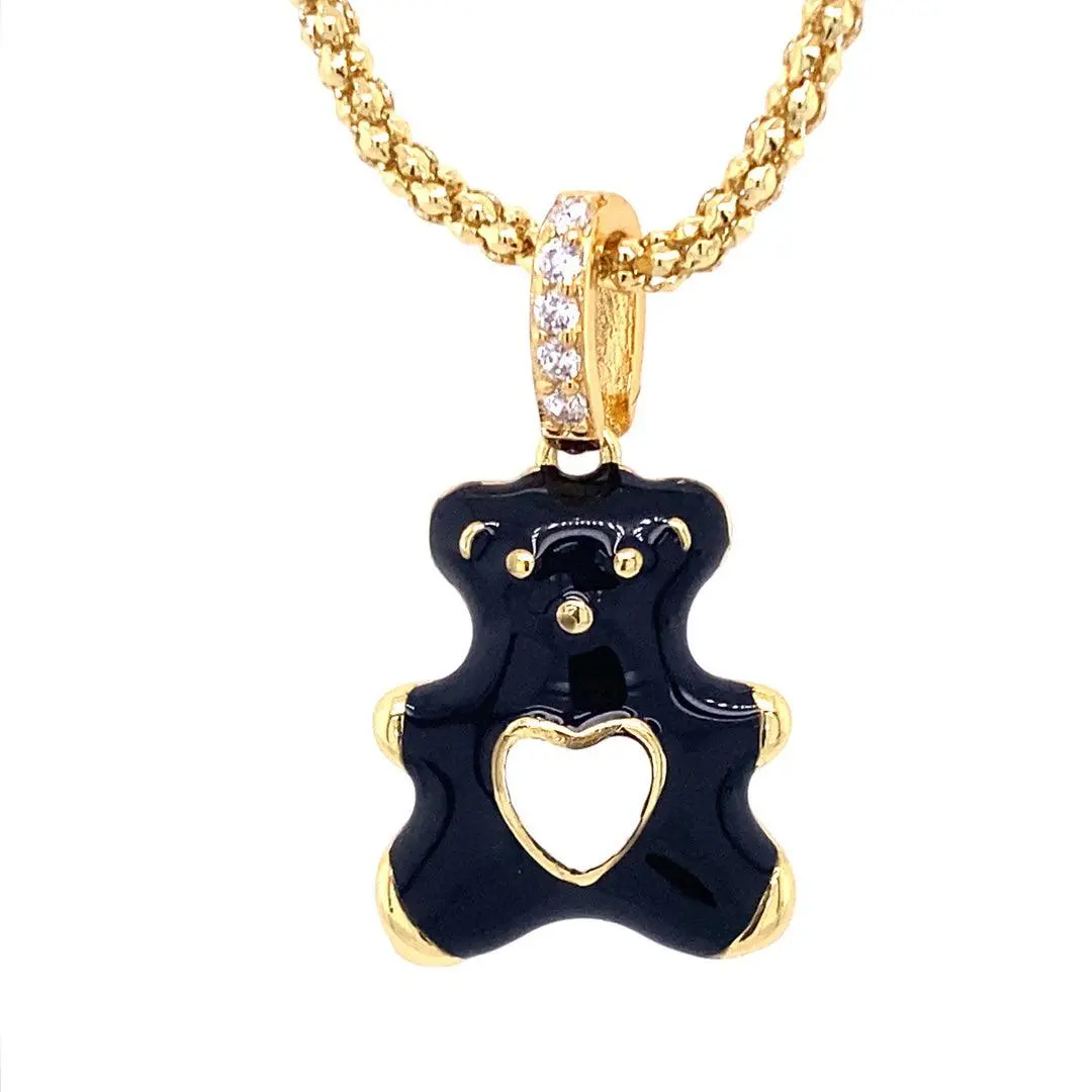 Teddy Enamel Bear Necklace - Image 3