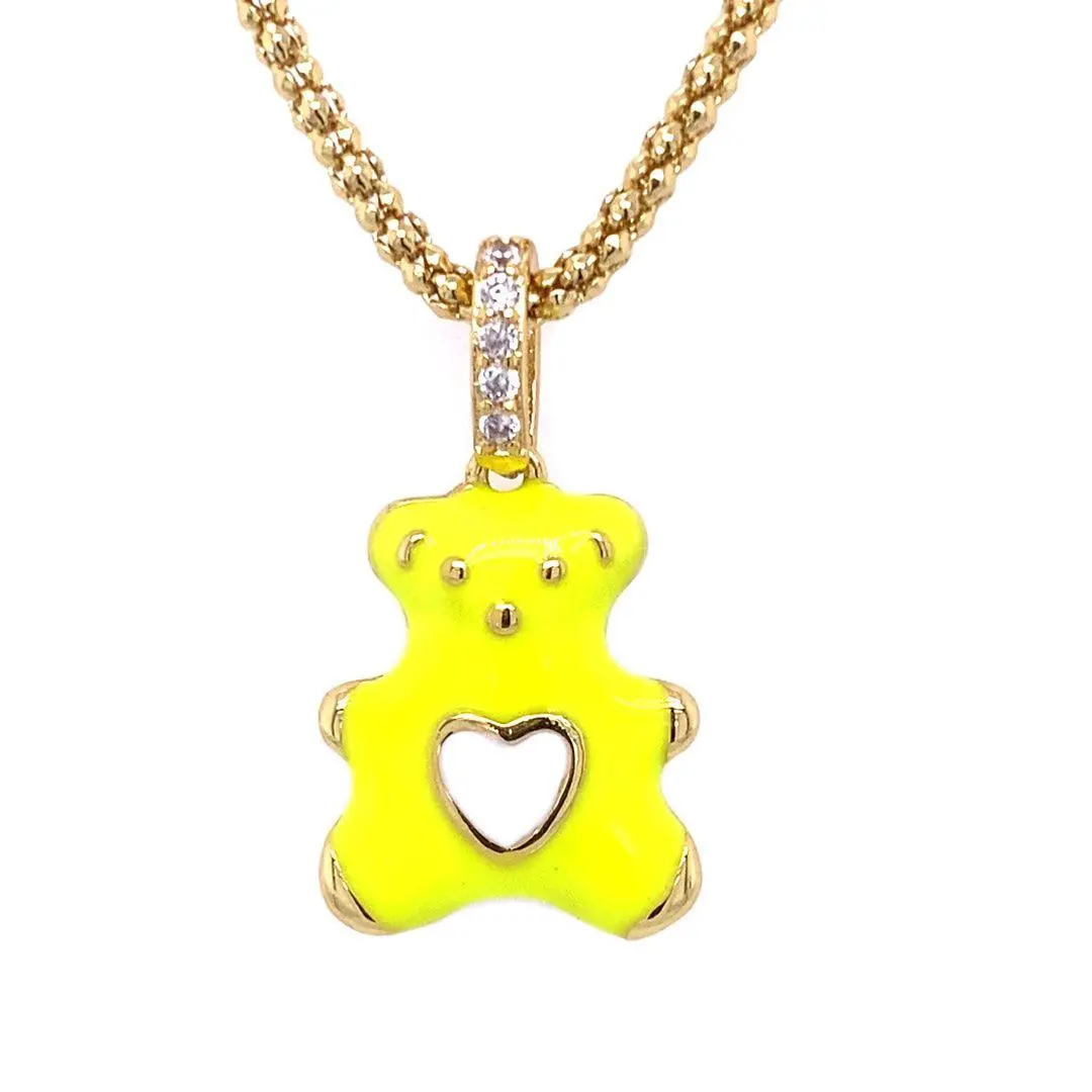 Teddy Enamel Bear Necklace - Image 4