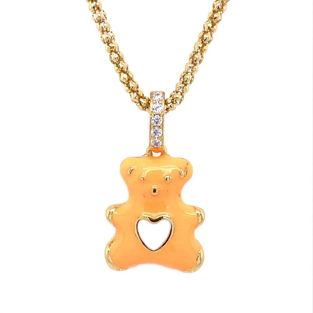 Teddy Enamel Bear Necklace - Image 5