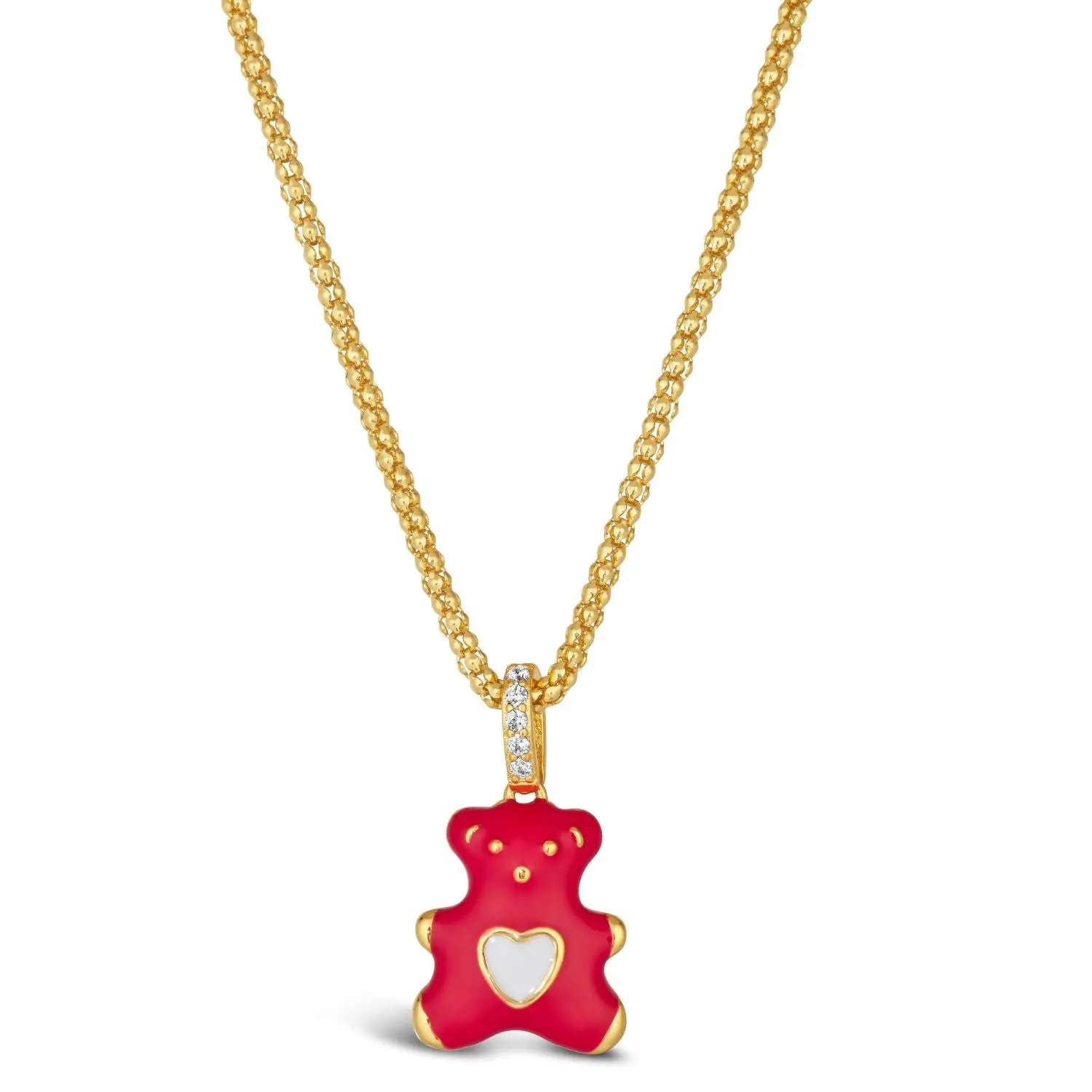 Teddy Enamel Bear Necklace - Image 7